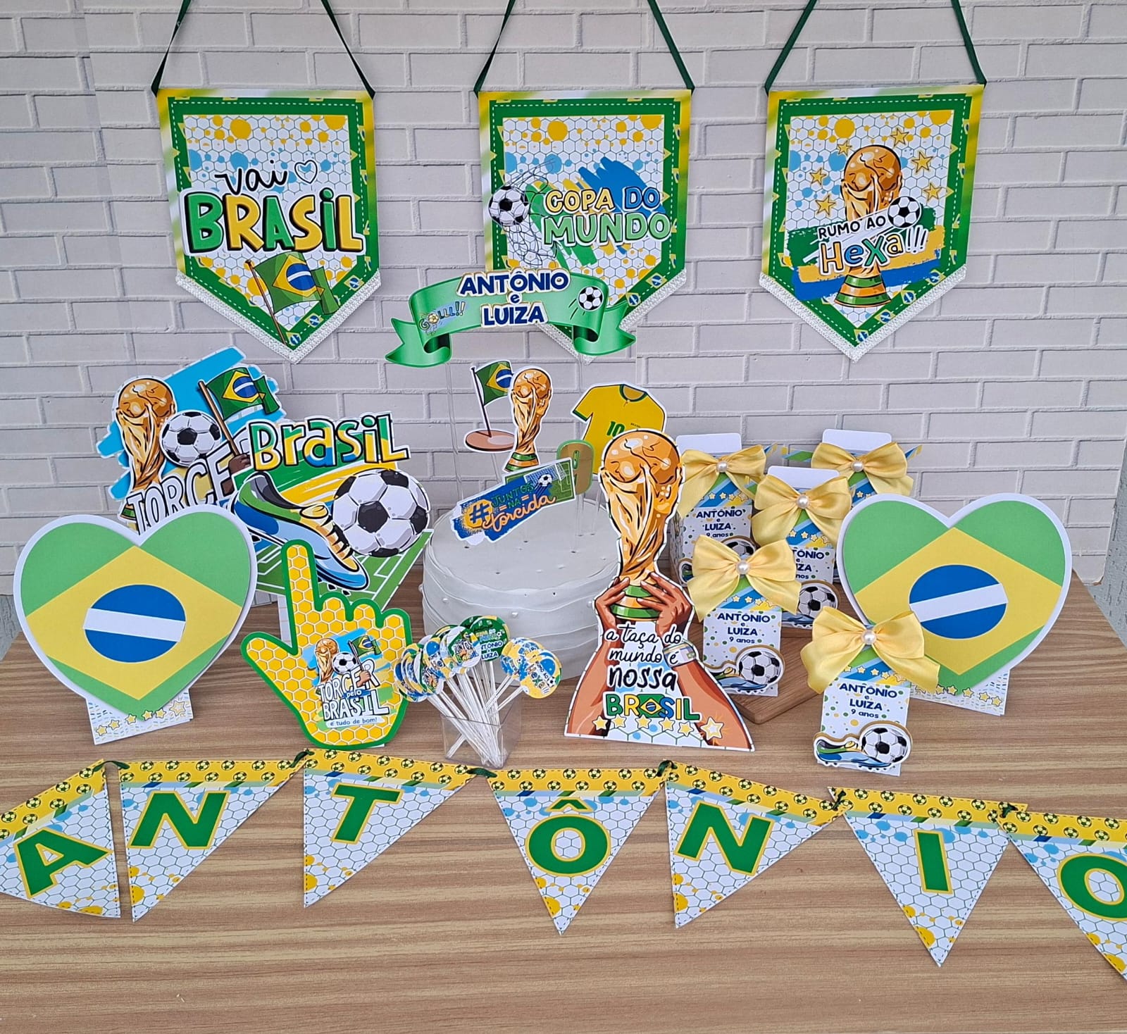 Kit Decoração de Festa Copa Brasil rumo ao hexa