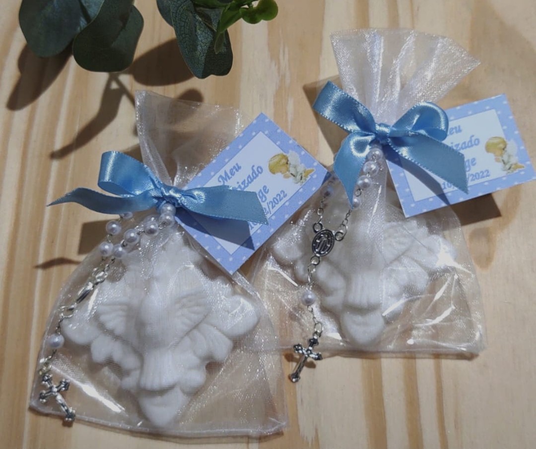 30 Sabonetes Lembrancinha Batizado