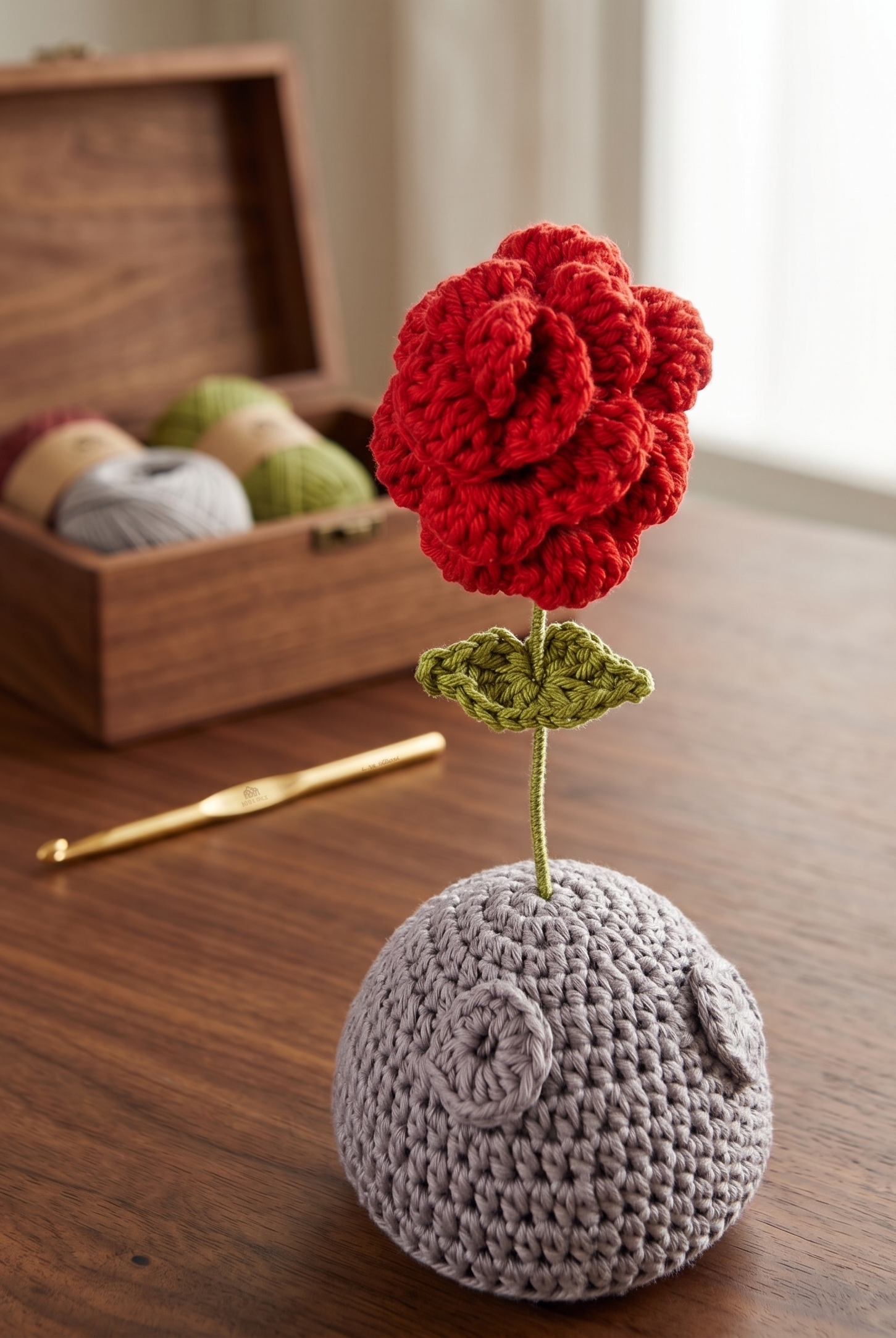 Rosa Vermelha Pequeno Príncipe com Vaso