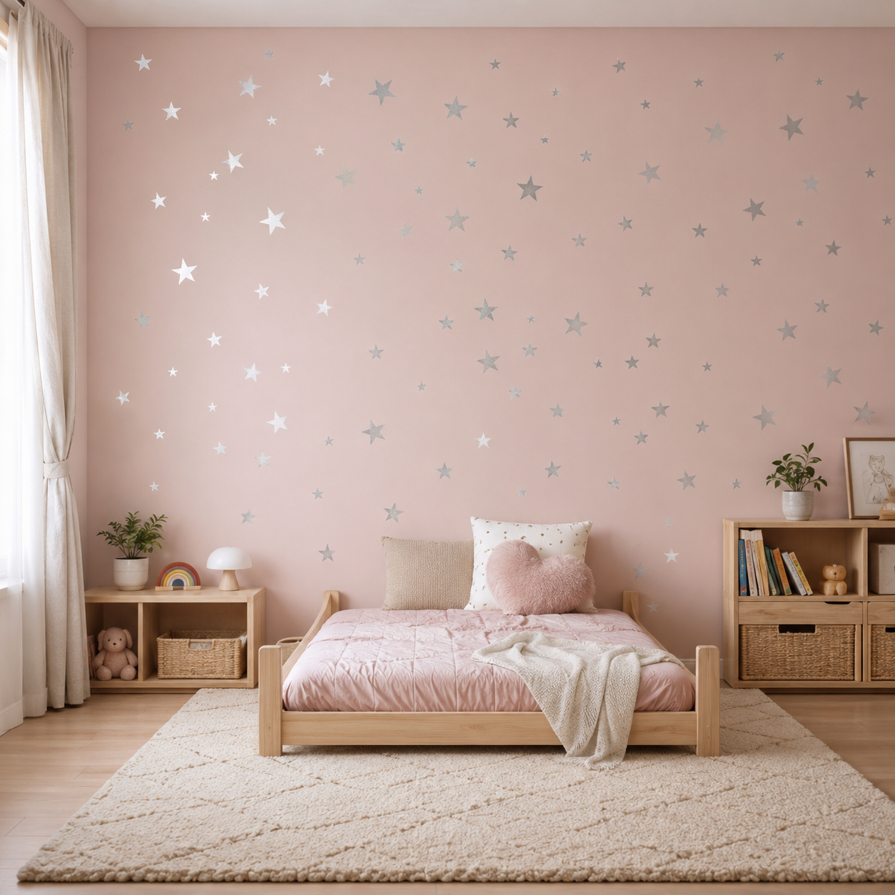 kit de estrelas prata para quarto - adesivo de parede estrelas prata