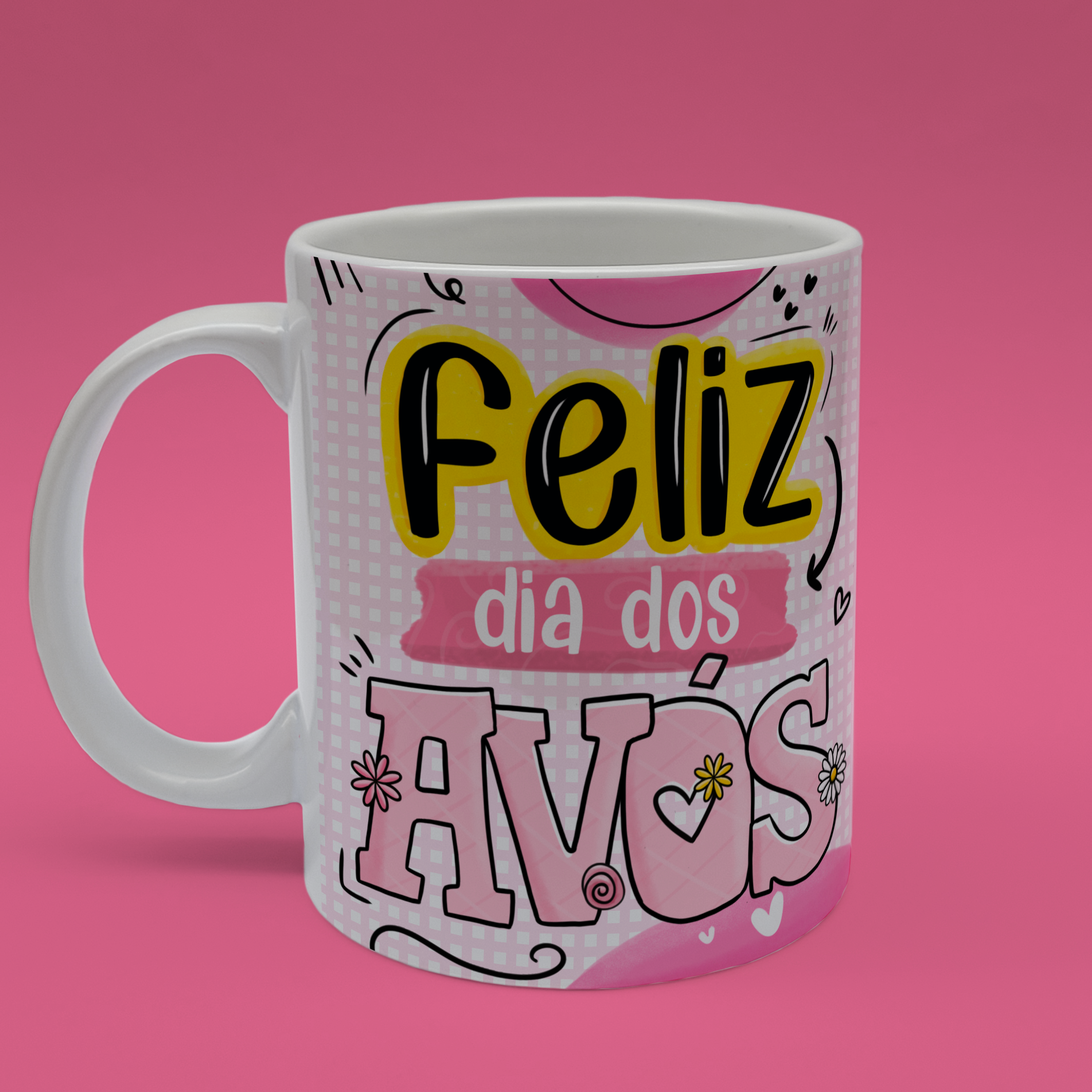 Caneca Personalizada Dia dos Avós – Presente com Foto, Nome ou Frase