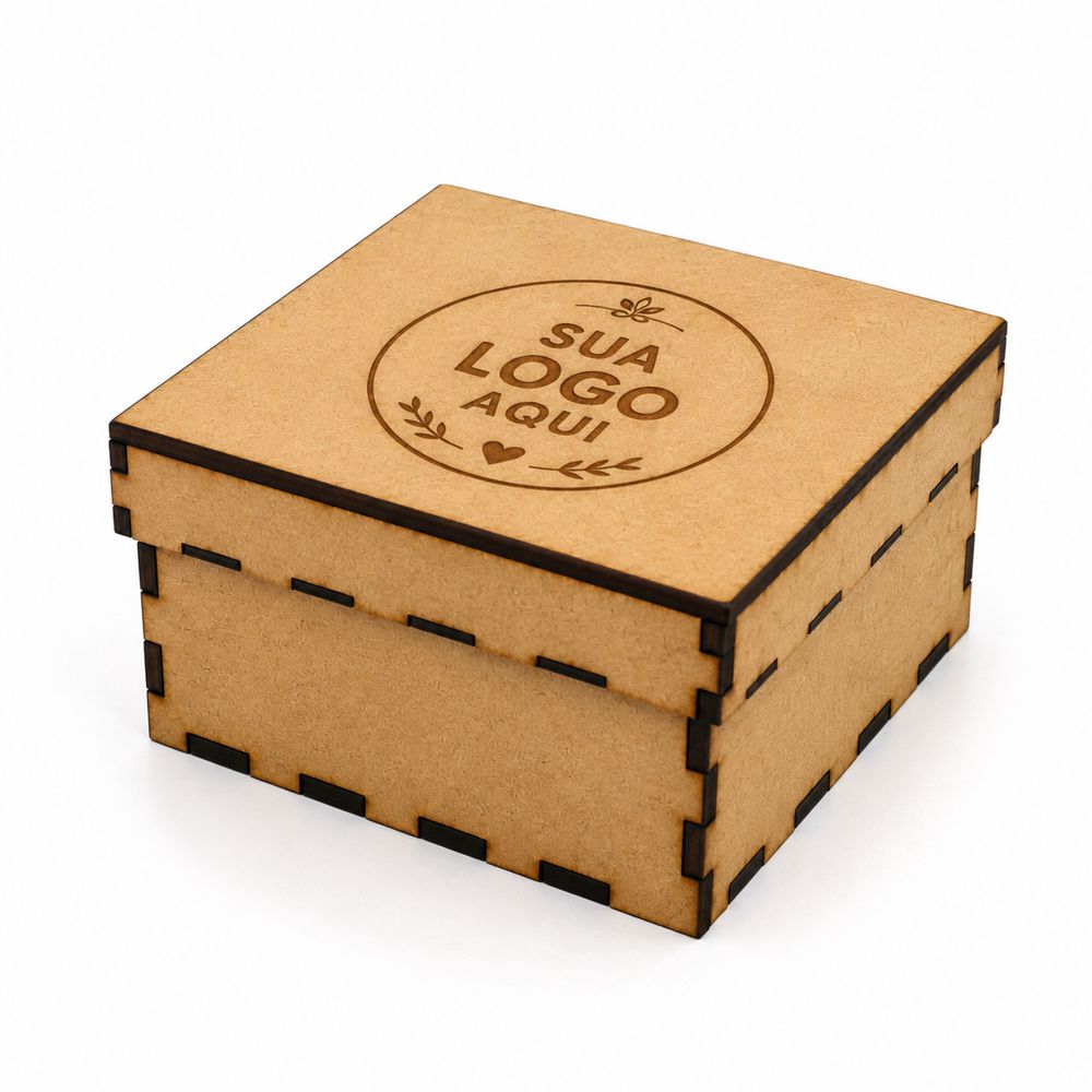 kit Caixa MDF Personalizada Com Logo Gravada a Laser 05 un | Embalagem para semijóias, acessórios, presentes e lembrancinha