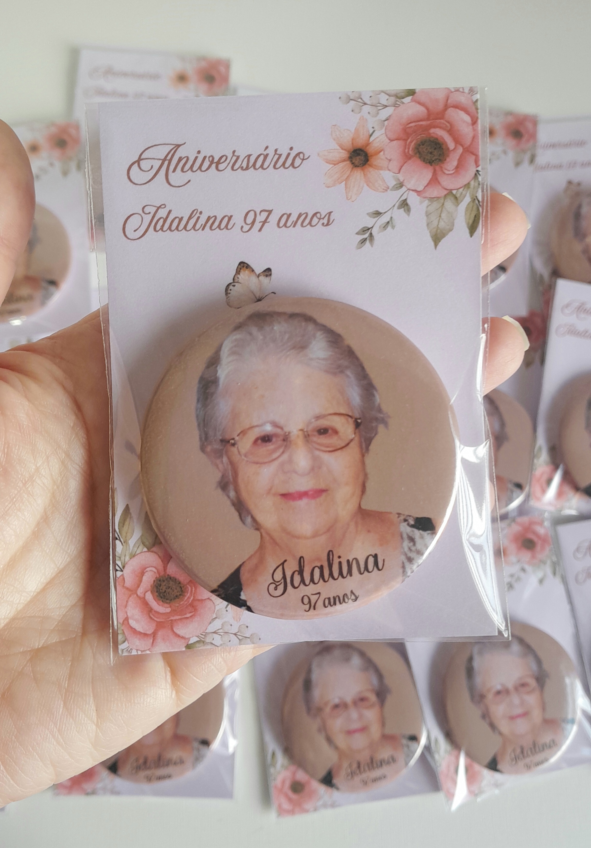 Botton Ímã de Geladeira Personalizado c/ Foto 5,8cm