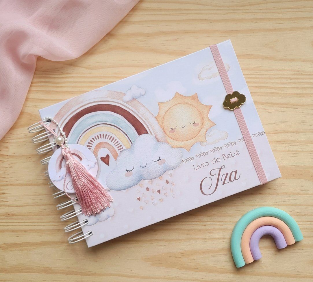 Livro do Bebê Tamanho A5 Personalizado - Escolha a Capa