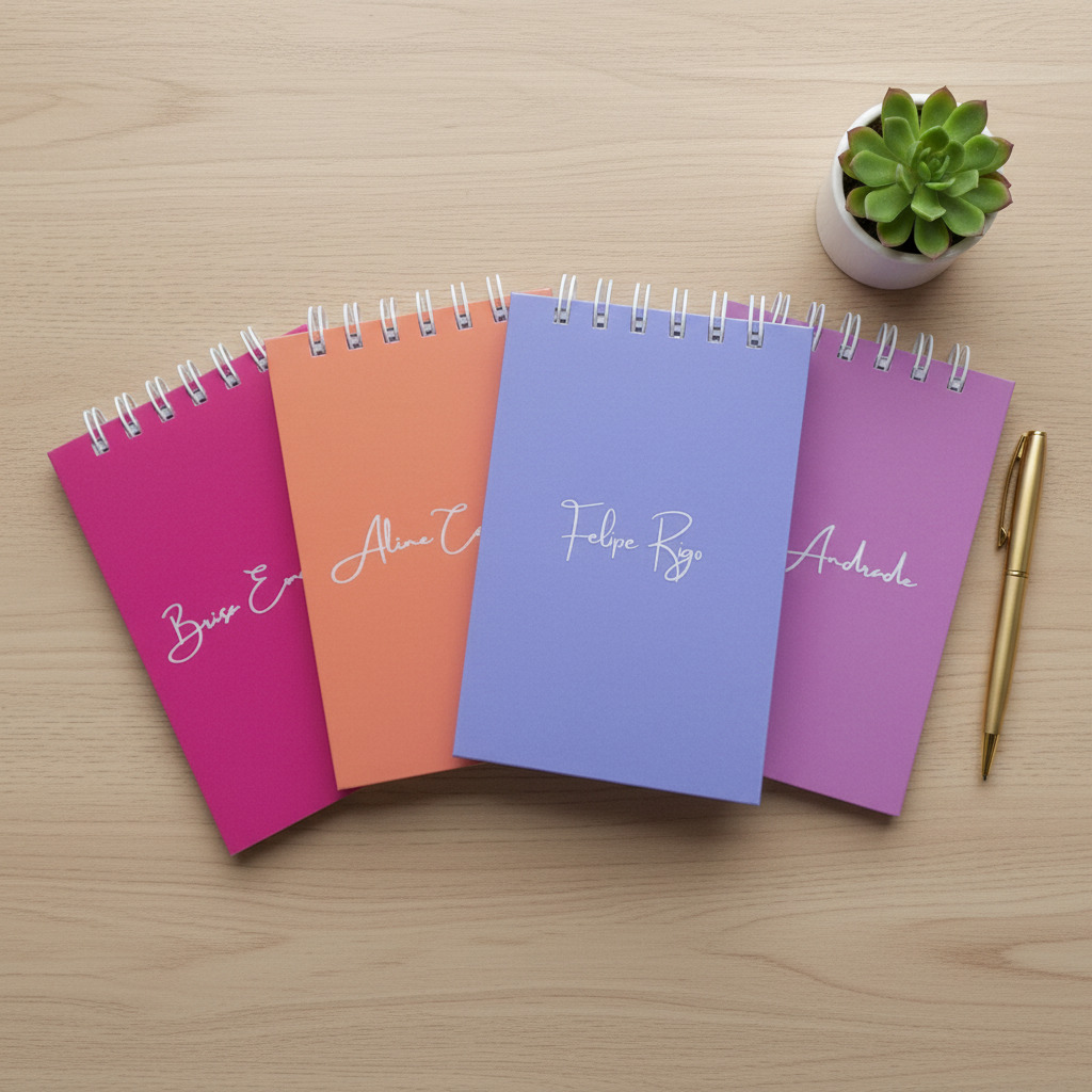Bloquinho Personalizado 10x15 Capa Dura - Escolha a Capa