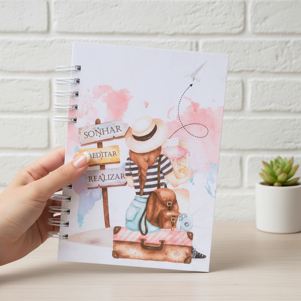 Diário de Viagens Personalizado - Escolha a Capa