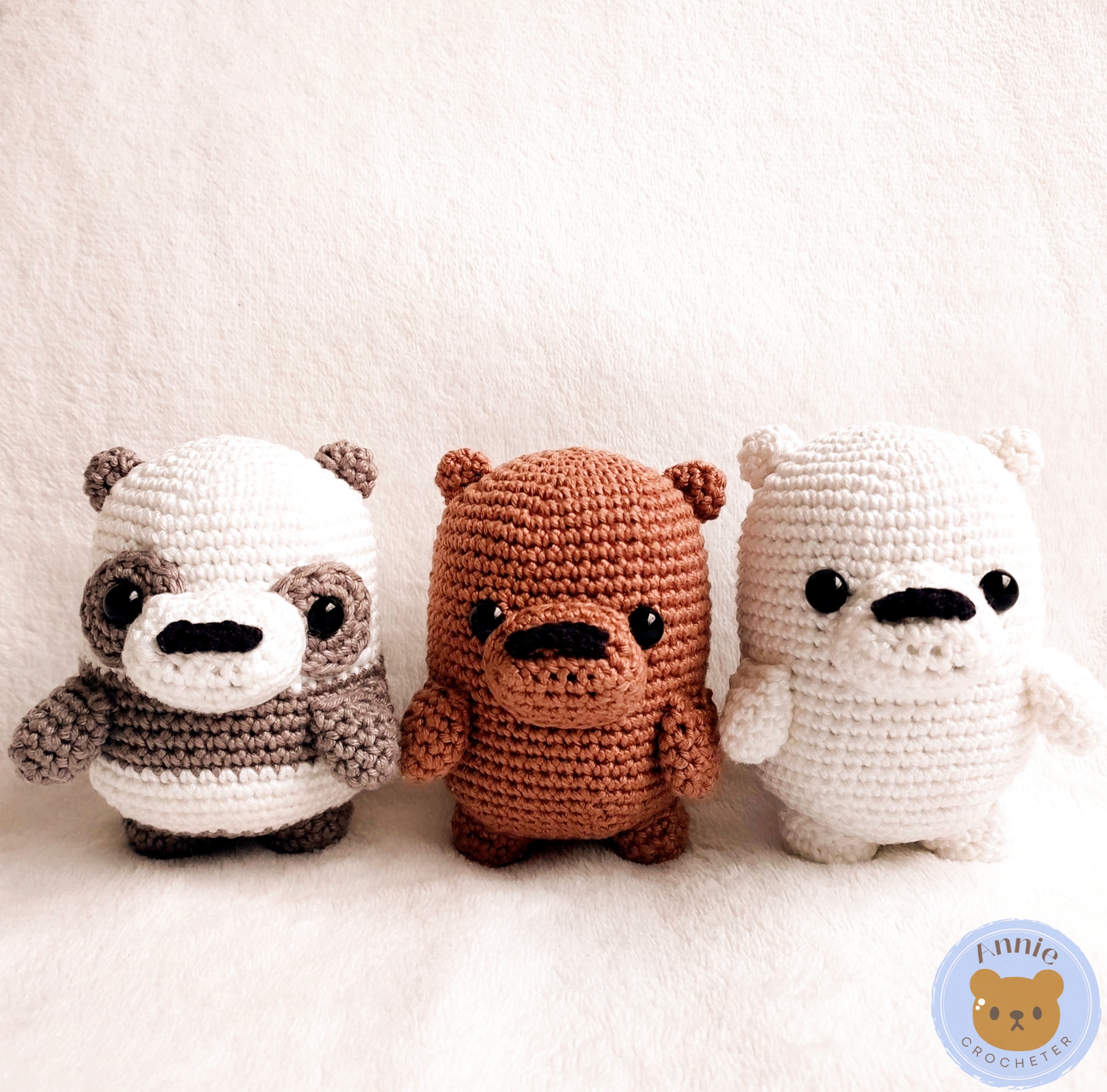 Bonecos Ursinhos Amigurumi Crochê
