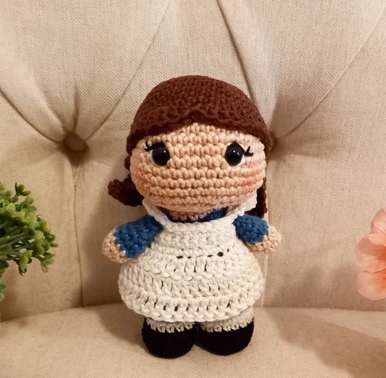 Boneca de Crochê Diana Barry Anne de Green Gables Amigurumi