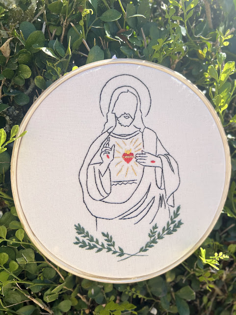 Religiosos - Sagrado Coração de Jesus - bordado