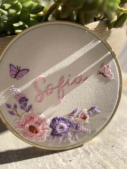 Decoração do quarto do bebê - mod. Flores Rosa/Lilás