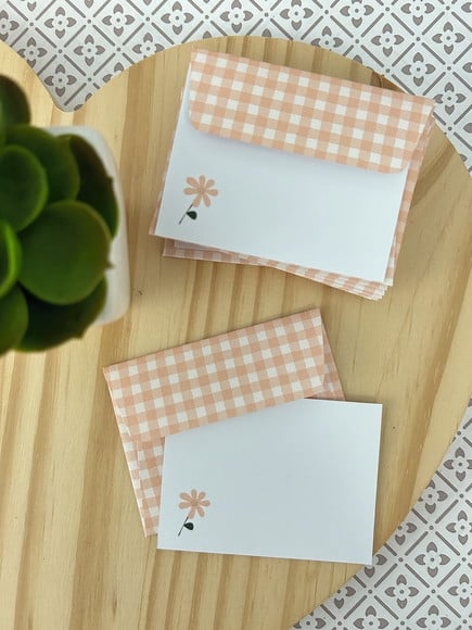 10 Mini Cartões + Envelopes