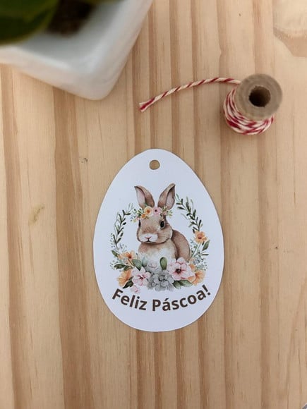 Tag Páscoa Oval