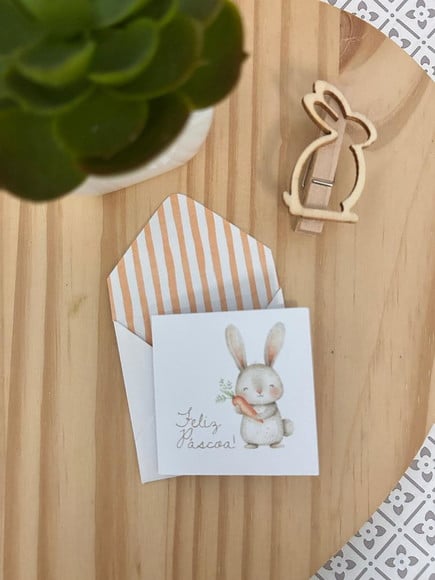 10 Mini Cartões + Envelopes - Páscoa