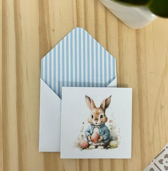 10 Mini Cartões + Envelopes - Páscoa