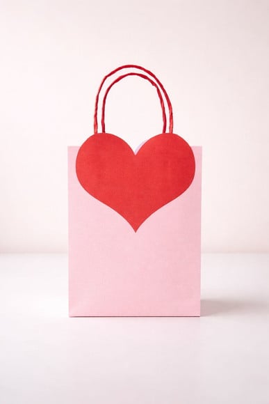 Sacolinha Personalizada com Coração - 8 Unidades