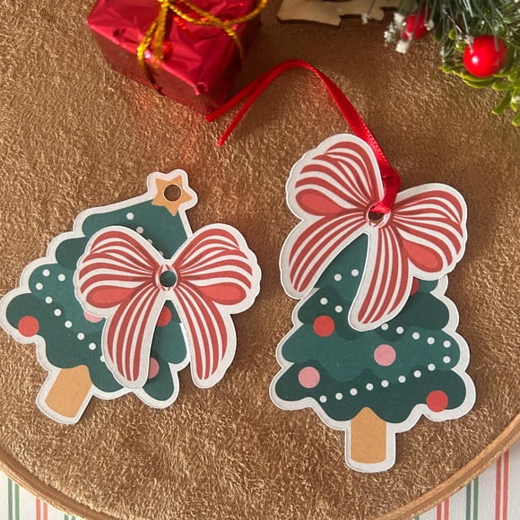 Tag Árvore de Natal com Laço