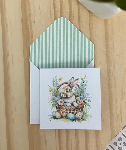 10 Mini Cartões + Envelopes - Páscoa
