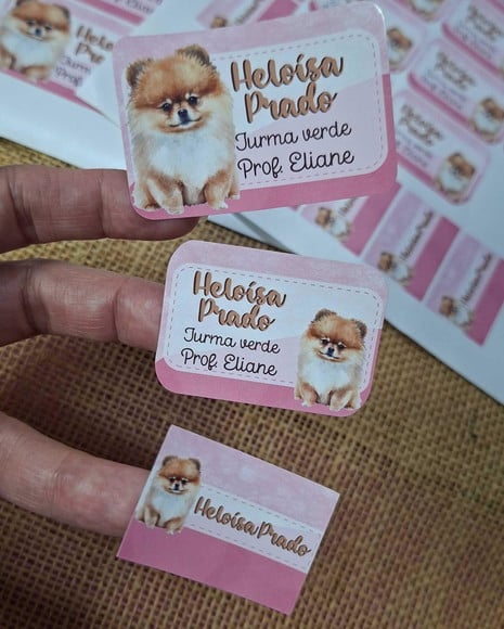 Kit Etiquetas Adesivas Escolar Cachorrinho