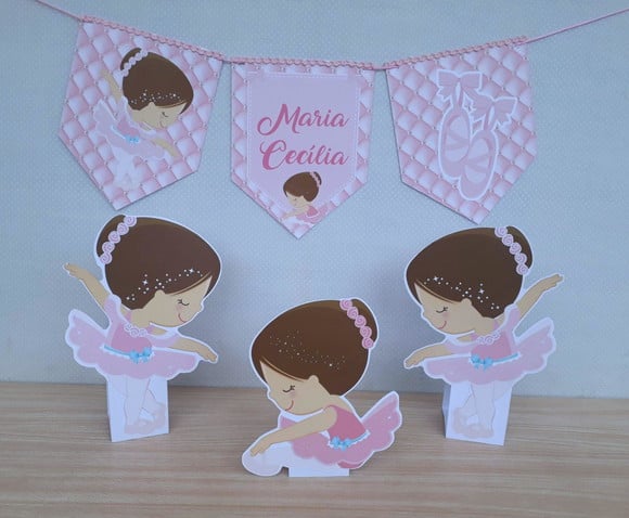 Kit Enfeite para Mêsversário Bailarina