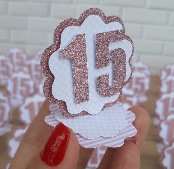 Aplique 3d para Lembrancinha 15 Anos