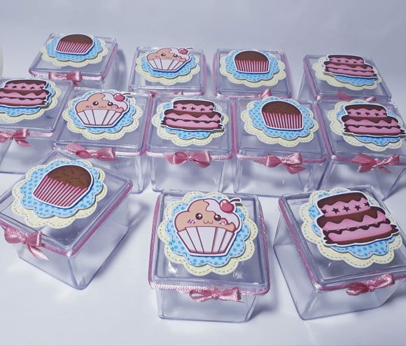 Caixa Acrílica Lembrancinha Festa Confeitaria