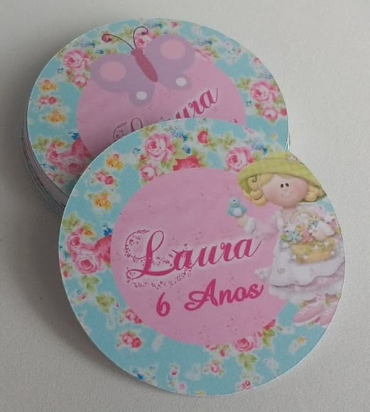 Adesivo 5cm Tema Jardim