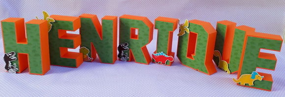 Letra 3d Dinossauro