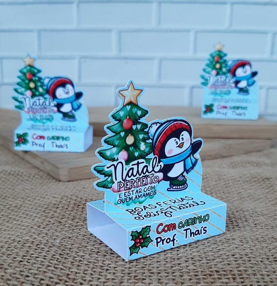 Caixinha para Bis Lembrancinha de Natal
