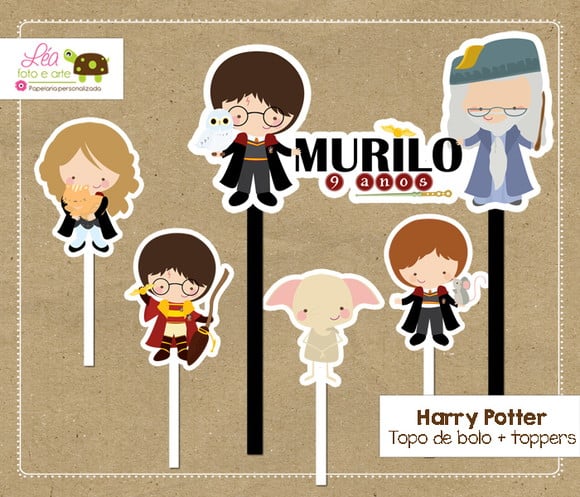 Topo de Bolo Harry Potter