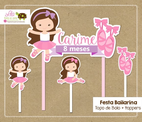 Topo Bolo Festa Bailarina