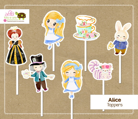 Topo de Bolo Alice