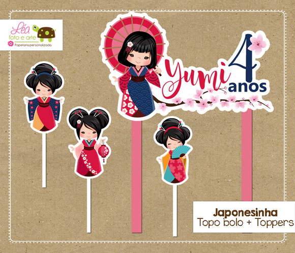 Topo Bolo Japonesinha