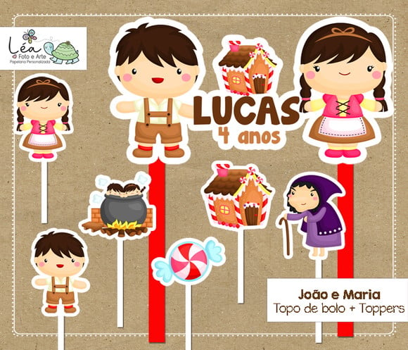 Topo de Bolo João e Maria