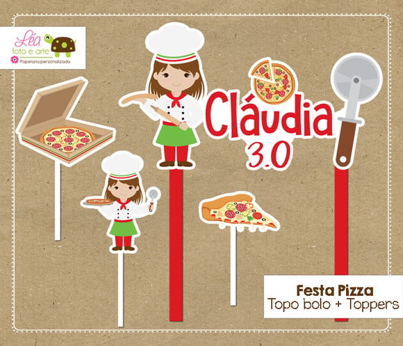 Topo Bolo Festa Pizza