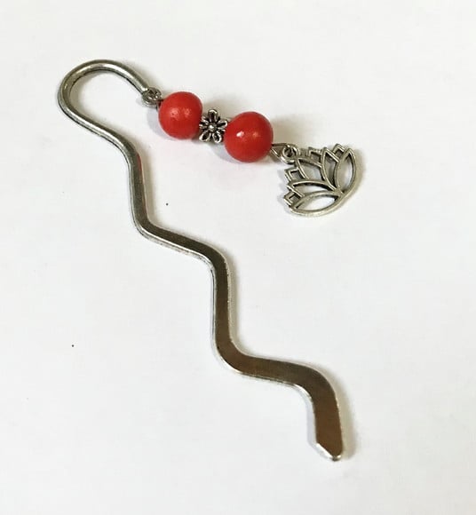 Marcador de Pagina/ Bíblia Metal com Açaí Vermelho