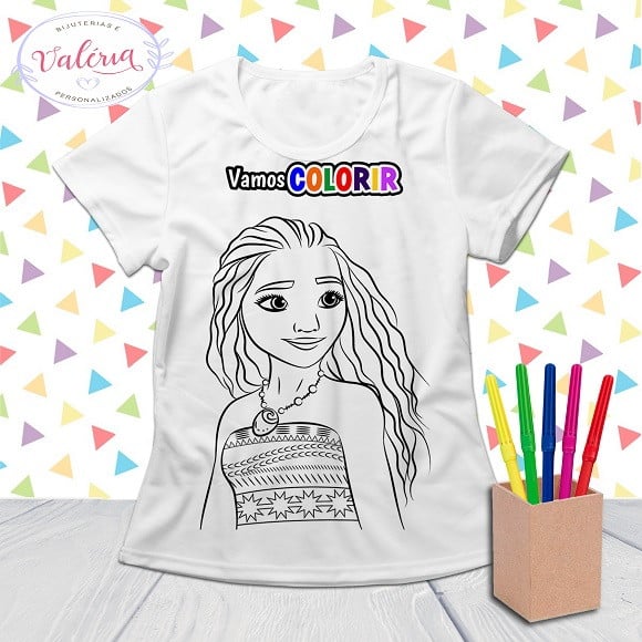 Camiseta personalizada vamos colorir
