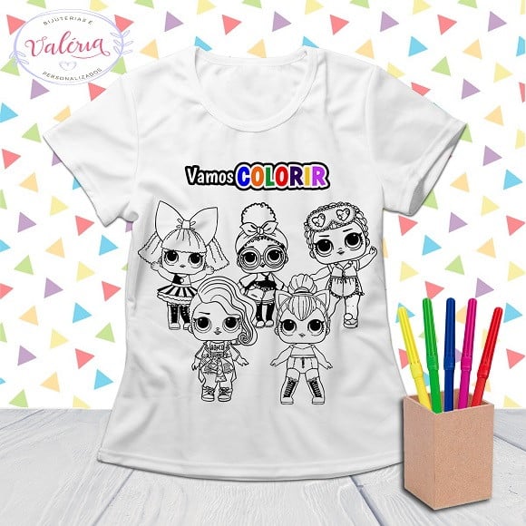 Camiseta personalizada vamos colorir