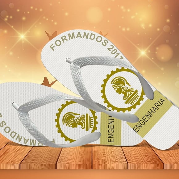 chinelo de formatura