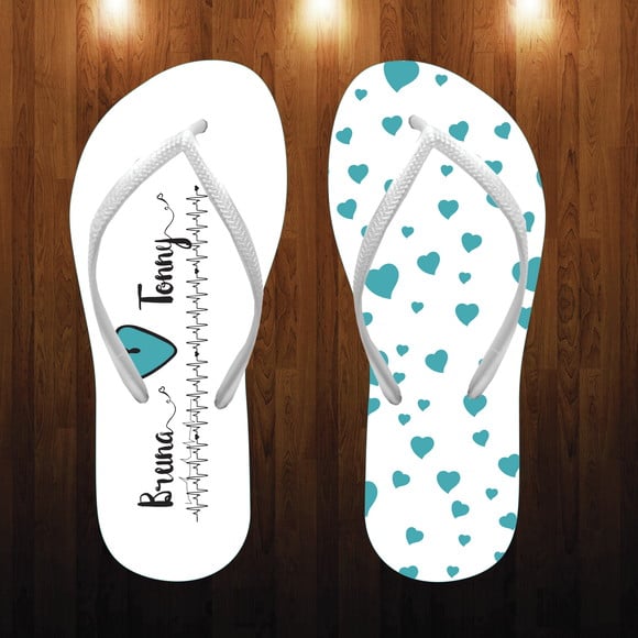 Kit de 30 Pares de Chinelos Personalizados Casamento