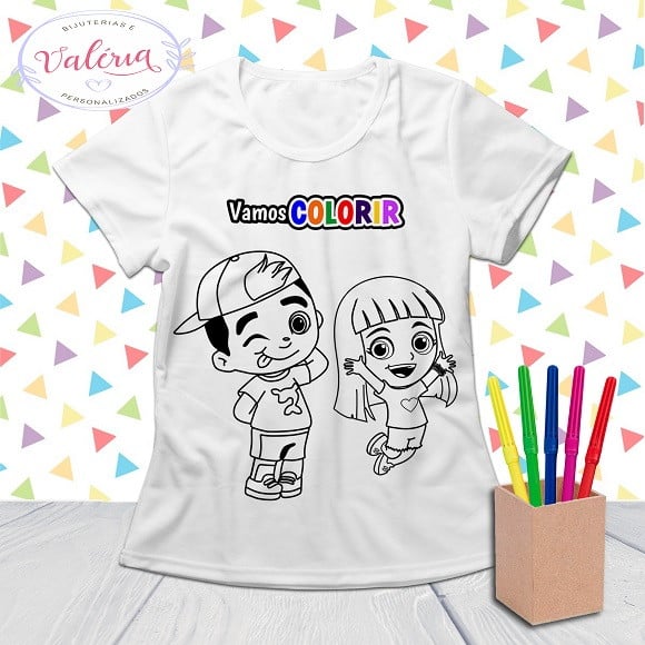 Camiseta Personalizada Vamos Colorir