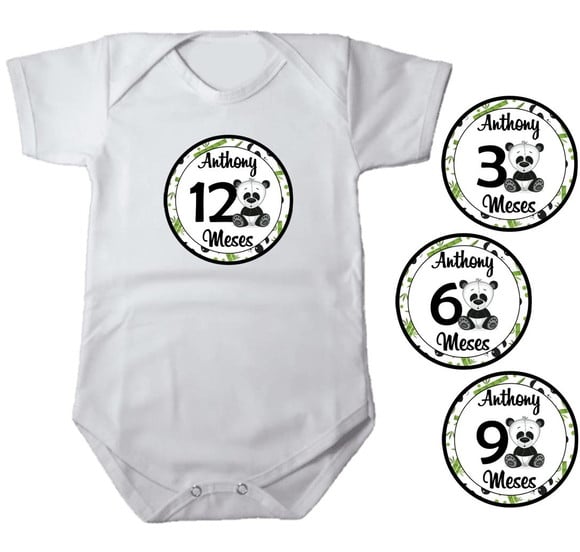 Kit Adesivo para Body Mesversario Pandinha