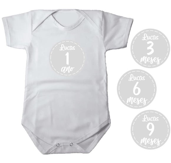 Kit Adesivo Mesversario com Nome