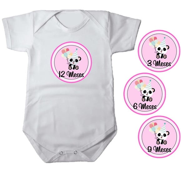 Kit de Adesivo Mêsversario Panda