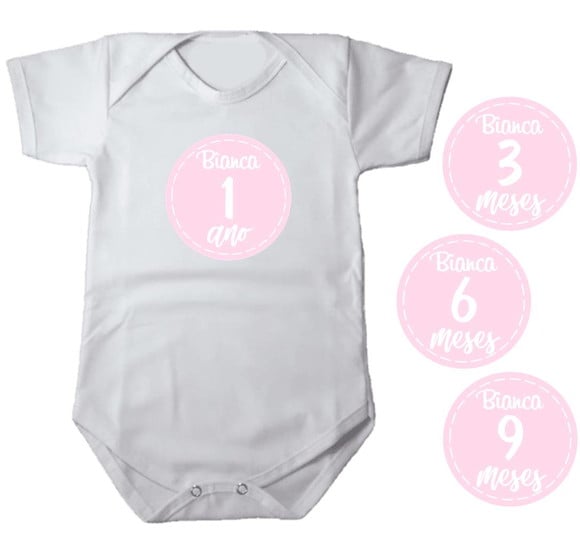 Kit Adesivo Mesversario com Nome