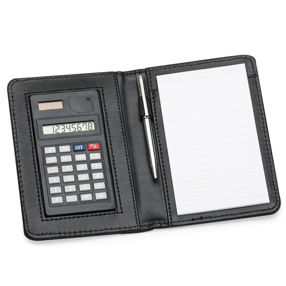 Bloco de Anotações com Calculadora e Caneta Personalizado