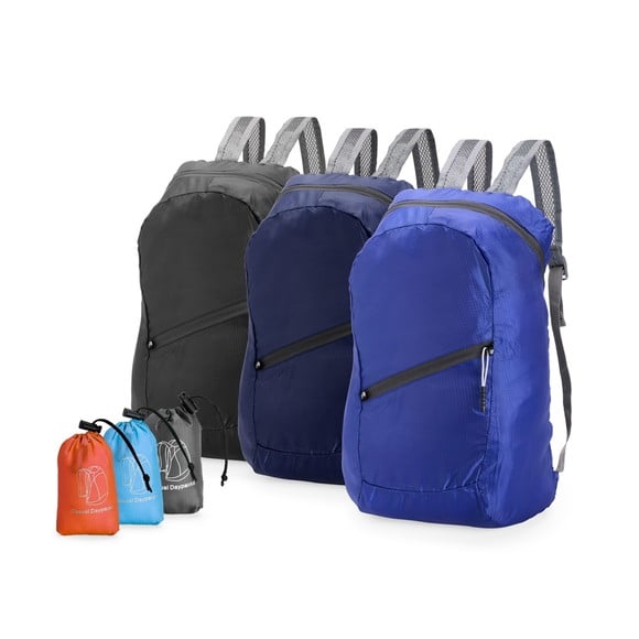 Mochila Dobrável Poliéster 14 Litros Personalizada