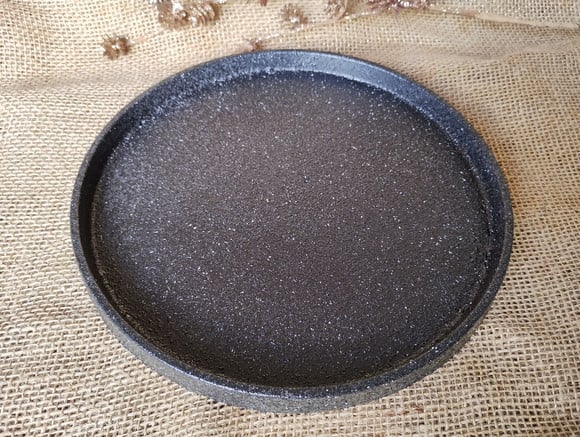 Bandeja Redonda 25cm em Concreto Efeito Pedra