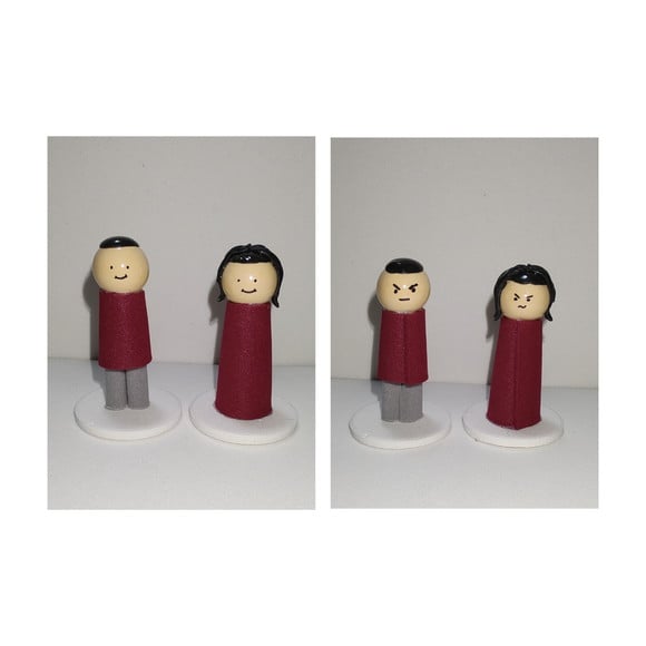 Casal Bipolar para Constelação Familiar Mesa ou Água