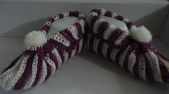 Sapato de Lã em Crochê Adulto - Sapn005