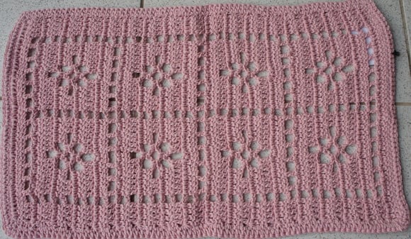 Kit 1 - Tapetes Croche Barbante Retangular - 2 Peças